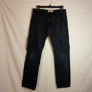 Levi Black Cargo Pants Junior Size 16R